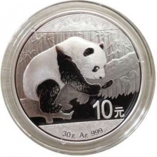 中国金币（china gold coin）2016年熊猫银币30克 红盒包装